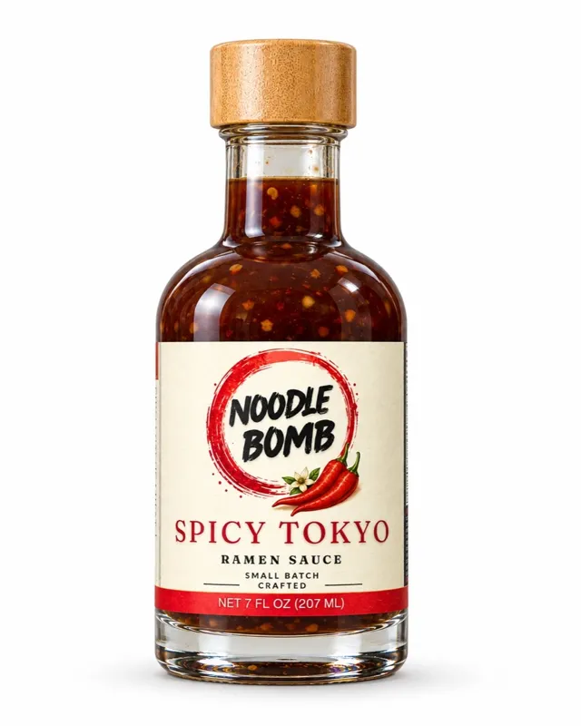 NoodleBomb Spicy Tokyo ramen sauce — 7 fl oz bottle