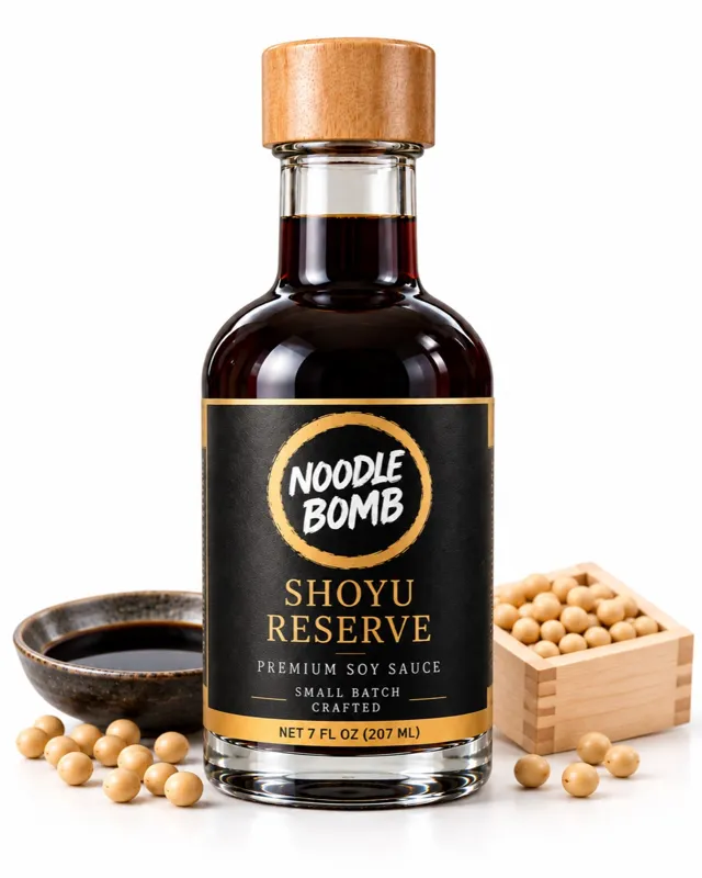 NoodleBomb Shoyu Reserve soy sauce — 7 fl oz bottle