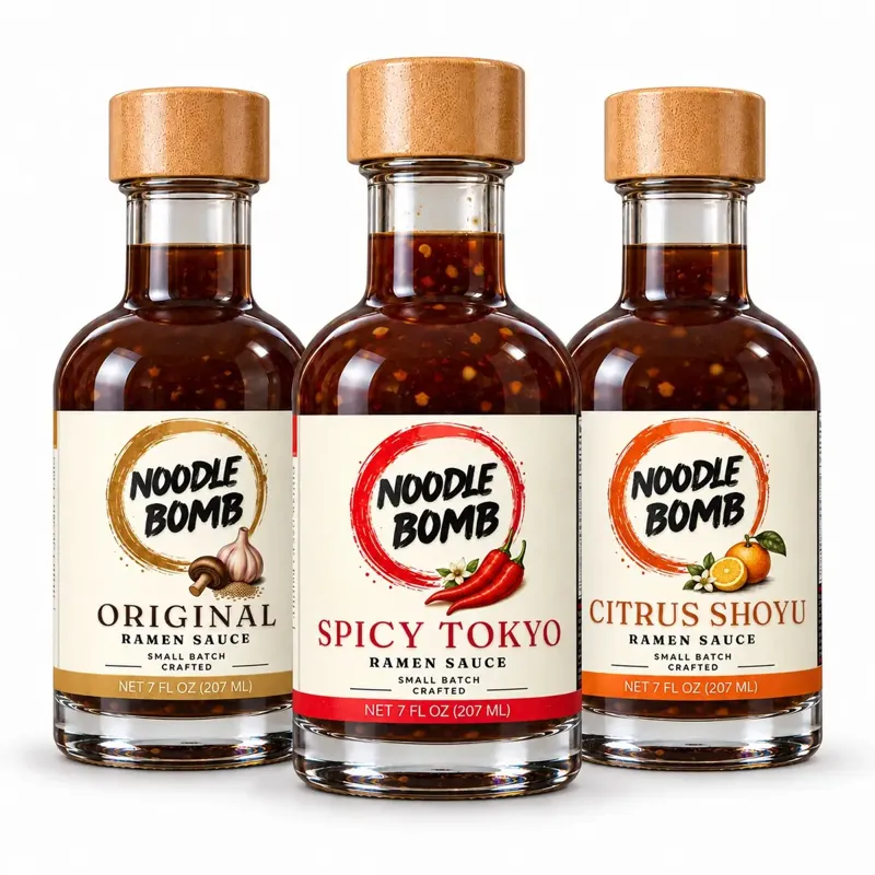 NoodleBomb Trio: Original, Spicy Tokyo and Citrus Shoyu