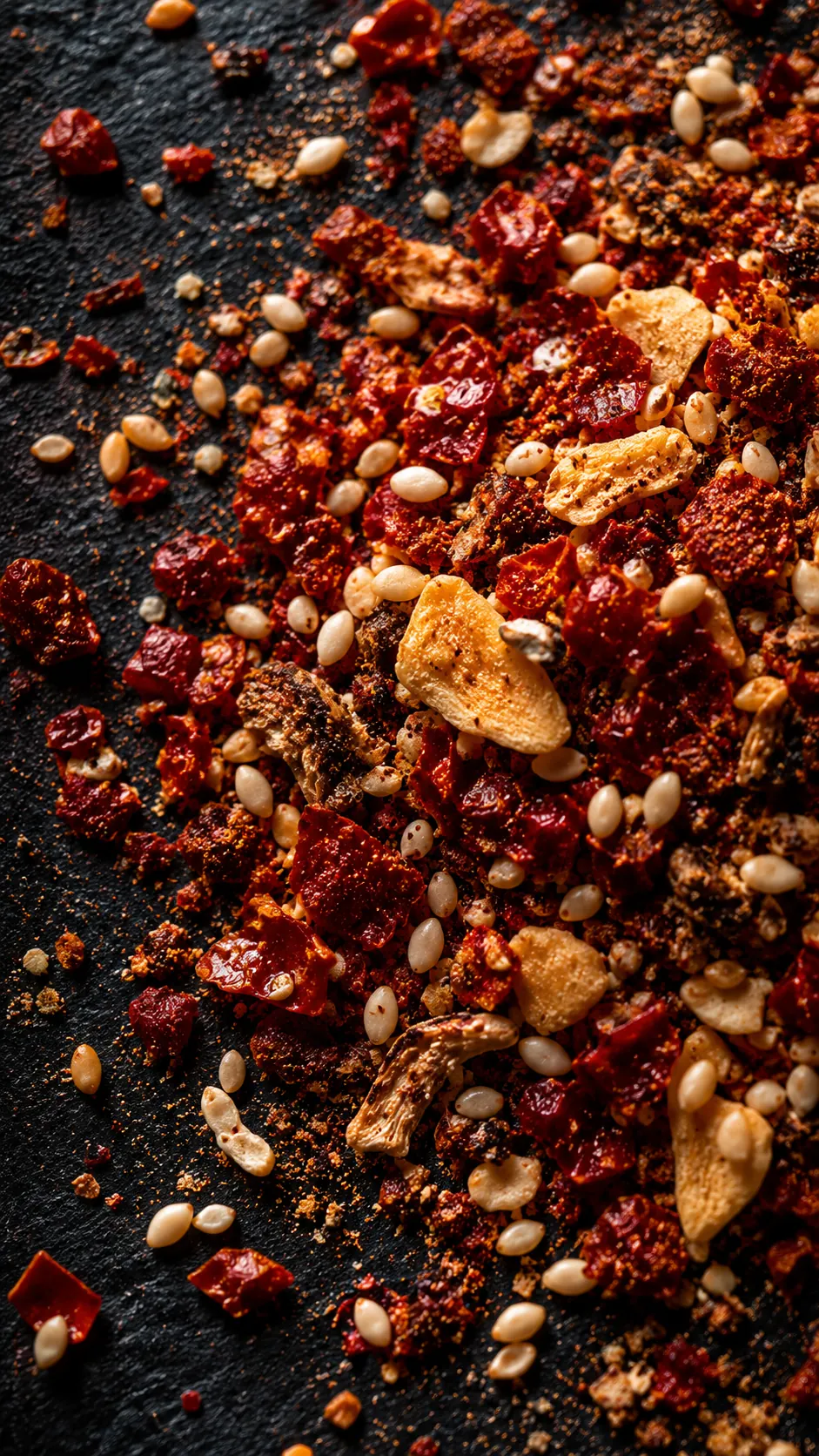 Fire Dust Korean chili texture macro placeholder