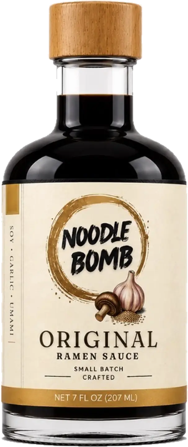 NoodleBomb Original ramen sauce bottle