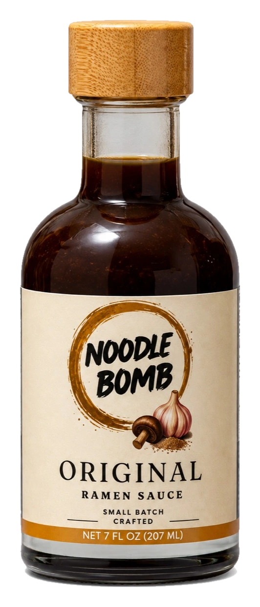 NoodleBomb Original bottle, front label