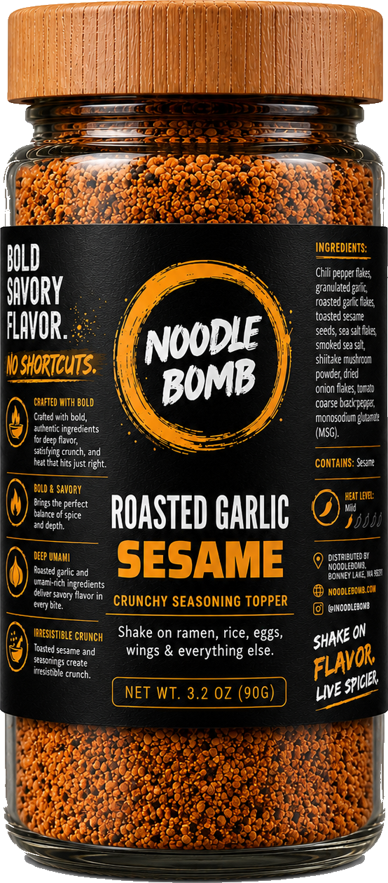 Roasted Garlic Sesame dry blend jar