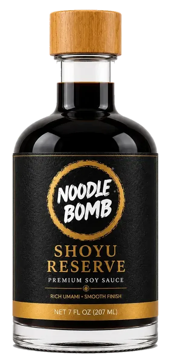 NoodleBomb Shoyu Reserve soy sauce bottle