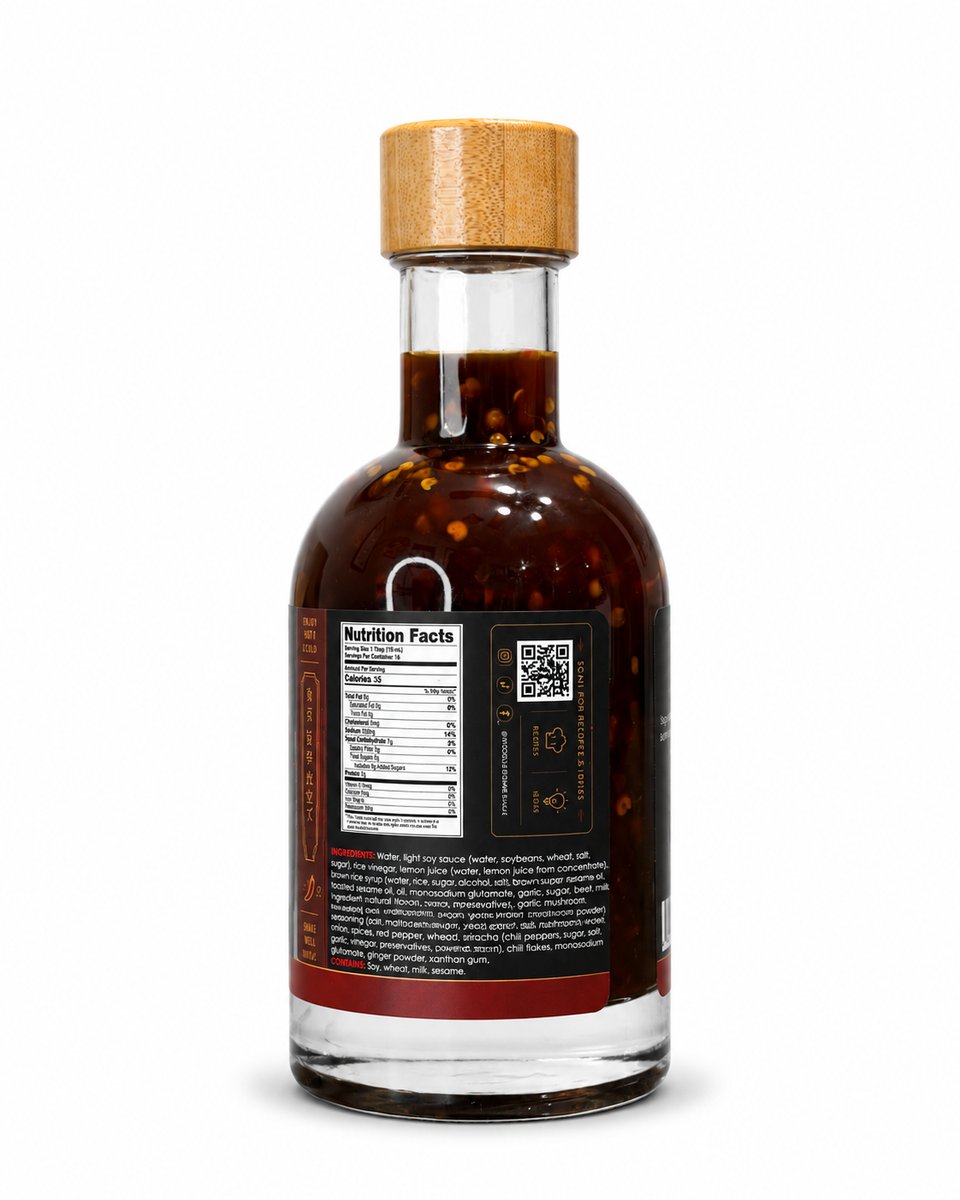 NoodleBomb Spicy Tokyo &mdash; back label with ingredients and nutrition