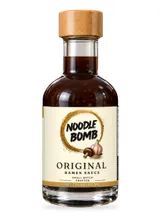 NoodleBomb Original ramen sauce, front bottle label