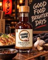 NoodleBomb Original ramen sauce with dumplings