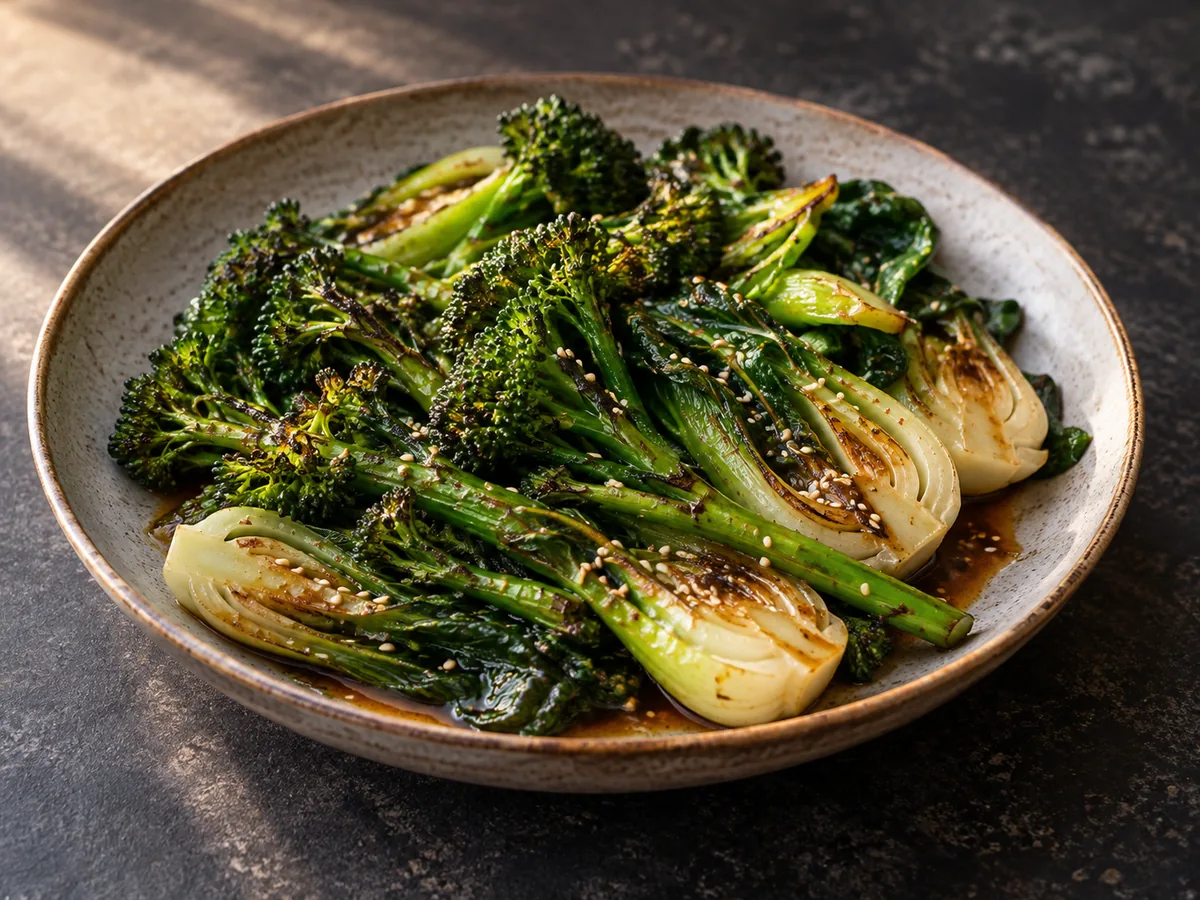 Charred Brassicas serving illustration