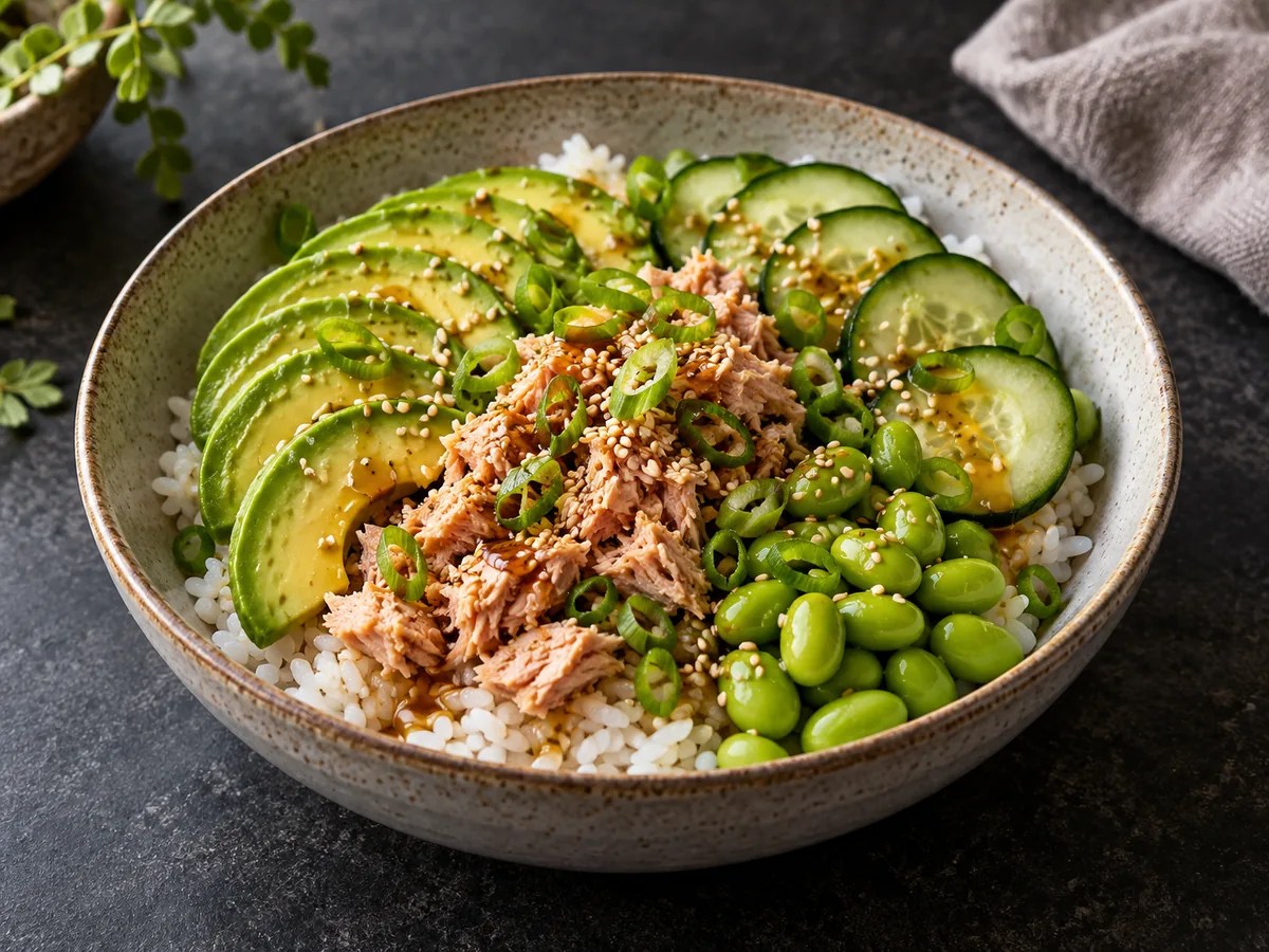 Citrus Shoyu Tuna Bowl serving illustration