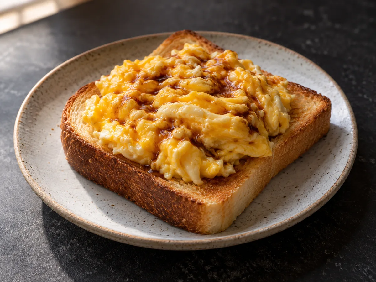Soy-Butter Eggs serving illustration