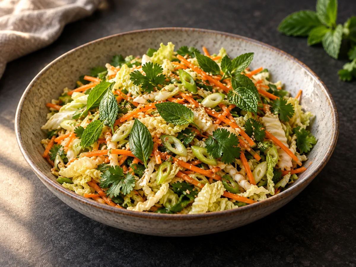 Spring Onion Citrus Slaw serving illustration