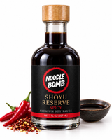 Spicy Shoyu bottle with serving props
