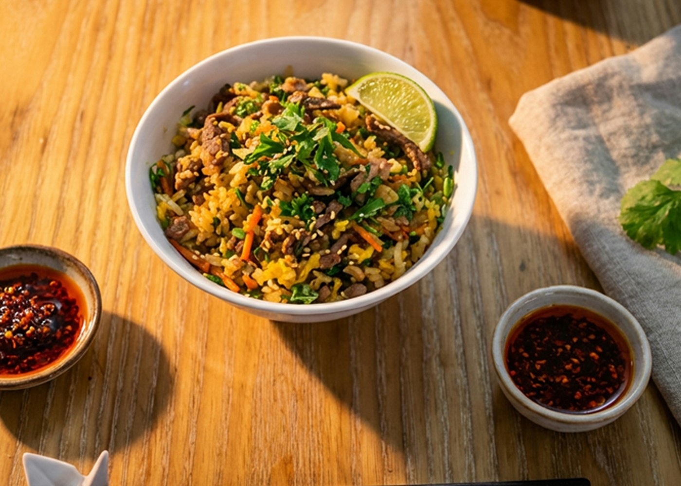 Spicy Shoyu Fried Rice serving inspiration